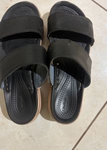 Black Crocs Slides