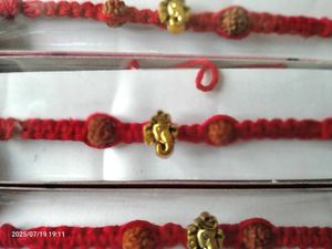 Rudraksha Ganesh Rakhi Set 6