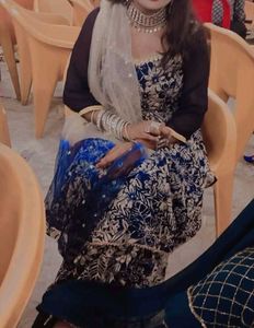 Elegant Blue Embroidered Salwar Kameez