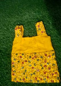 Yellow Embellished Two-Piece Set