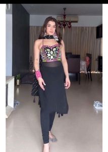 Navratri Style Embroidered Kurta Set