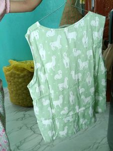 Sakura Green Alpaca Print Liva Viscose Rayon Stapl