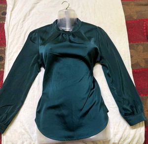 Elegant Green Long Sleeve Top