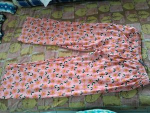 Pink Floral Button-Down Shirt and pant