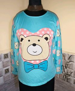 Size M/L 🎁Buy 2 Get 1 Free 🎁Cute Bear Print Top