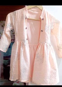 3piece Peach Colour Kids Sharara - 28 Size