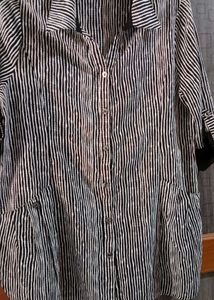 Striped Button-Down Top