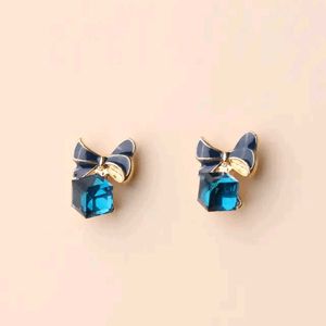 Bow Knot Crystal Earrings