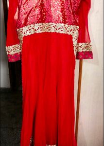 New Red Suit With Golden Lace