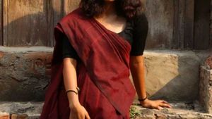A Deep Red Cotton Saree