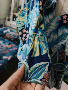 Tropical Print Boaning Corset Top