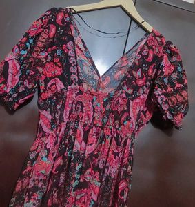 Multi Floral Print Dress For 36 Bust