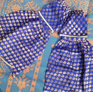 Handmade Chanderi Silk Gharara Set For Kids