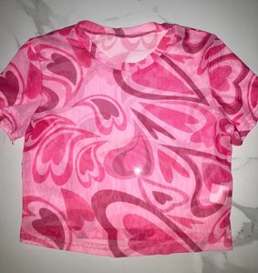 pink urbanic mesh crop top