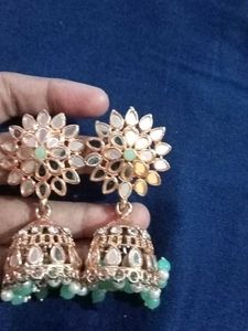 Mirror Jhumka Earrings