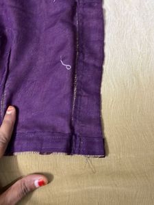 purple colour saree with blouse