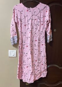 Pink Floral Kurta