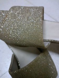 Golden Heeled Mules Used Twice only
