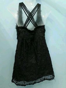 V-neck Black Dress