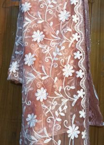 Peach Embroidered Kurti