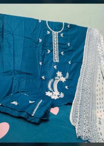 Teal Embroidered Salwar Kameez