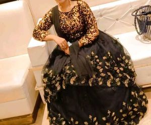 Black&amp;Golden Sequins Gown