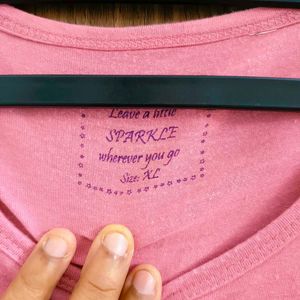 🛍️ Pink Regular Fit Tee ⭐⭐⭐⭐
