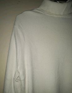 White Highneck Sweater