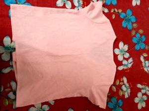 Peach Button-Down Top