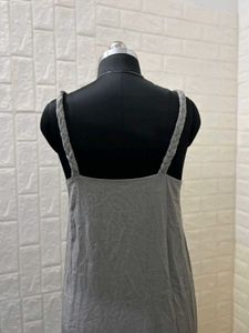 Grey Spaghetti Strap Summer Dress