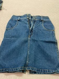 Vintage Denim Mini Skirt