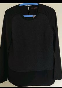 Elegant Black Long Sleeve Top - 36 Size