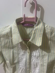 Green Yellow Stripe Shirt