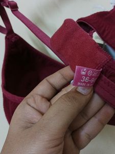 Maroon Lightly Padded Bra