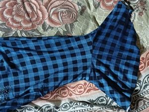 Blue Checkered Top