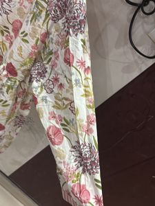 printed peplum top in cotton