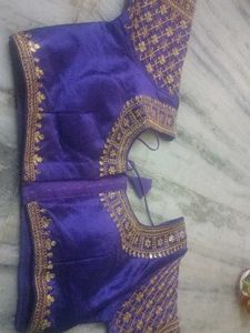 Embroidered Purple Blouse
