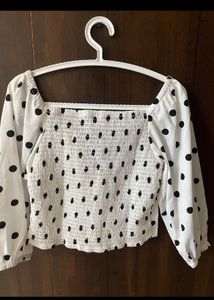 White Polka Dot