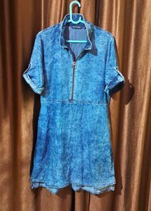 Denim Dress With 2 Side Pockets Size 40 inches