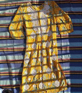 Yellow Embroidered Kurta