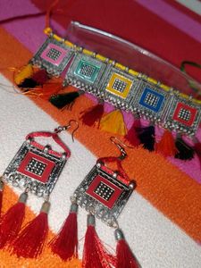 Colorful Tassel Jewelry Set