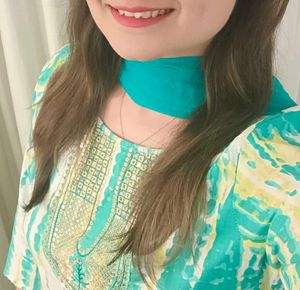 Neon Green And White Suit Set