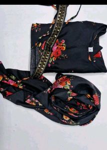 Floral Print Anarkali Kurti Set