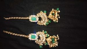Emerald &amp; Pearl Bridal Jewelry Set