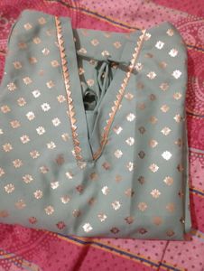 Elegant Kurta Set dhoti pant with apple cut top