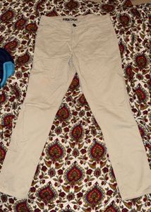 Khaki Straight Leg Casual Pants