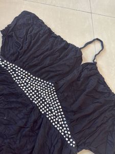 Black Beaded Tunic Top
