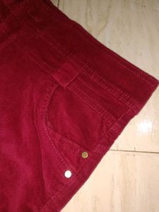Beautiful Velvet Jeans With Hot Pink Colour
