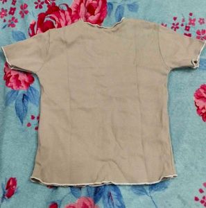 Cute Beige Short Top