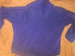Women&#39;s Crop Shirt - Navy Blue| Size L